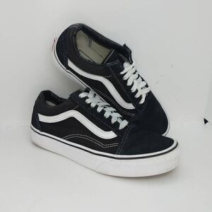 VANS Off the Wall Womens Pre-owned Black Suede Sneakers - sz. 5 1/2